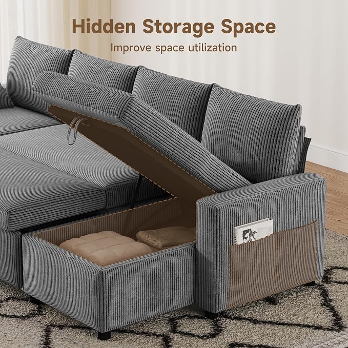Sofa Bed, Apartment and Sunroom, Dark Gray - Image 5