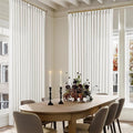 Beige White Pinch Pleated Extra Wide Curtain Panels 84 Inches Long 100 Wide | by Twodrapes