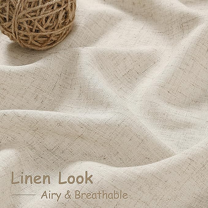 Boho Linen Curtains 132 Inch Length - Image 4