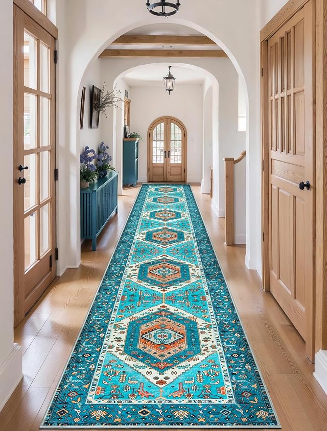 SERISSA 2'6"x18' Washable Non Slip Boho Runner Rug by SERISSAHomeDecorCollection