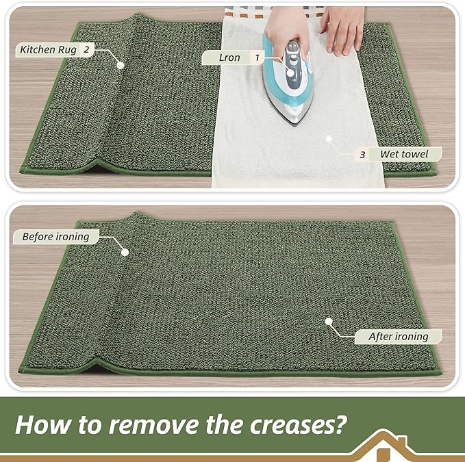 BEQHAUSE Kitchen Rugs and Mats 2PCS Non-Slip, Machine Washable Rugs - Image 9