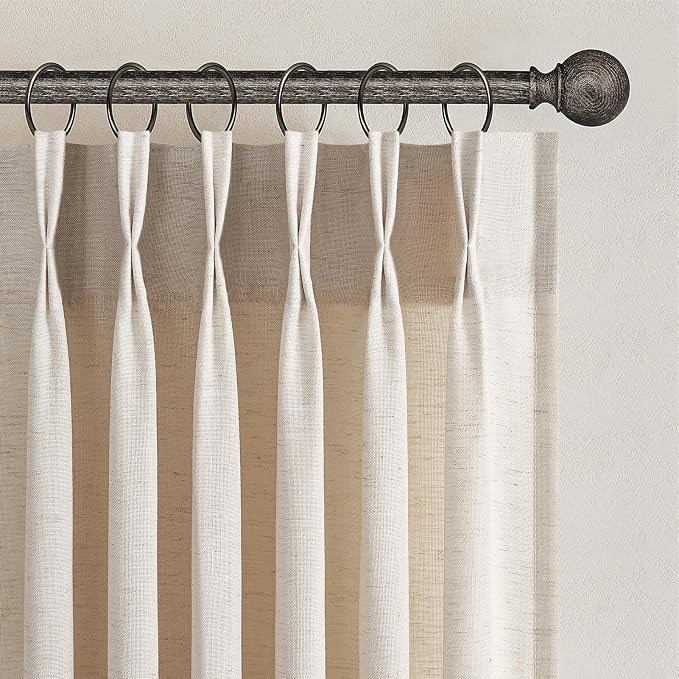 Pinch Pleated 94 Inch Curtains 2 Panels by Topfinel
