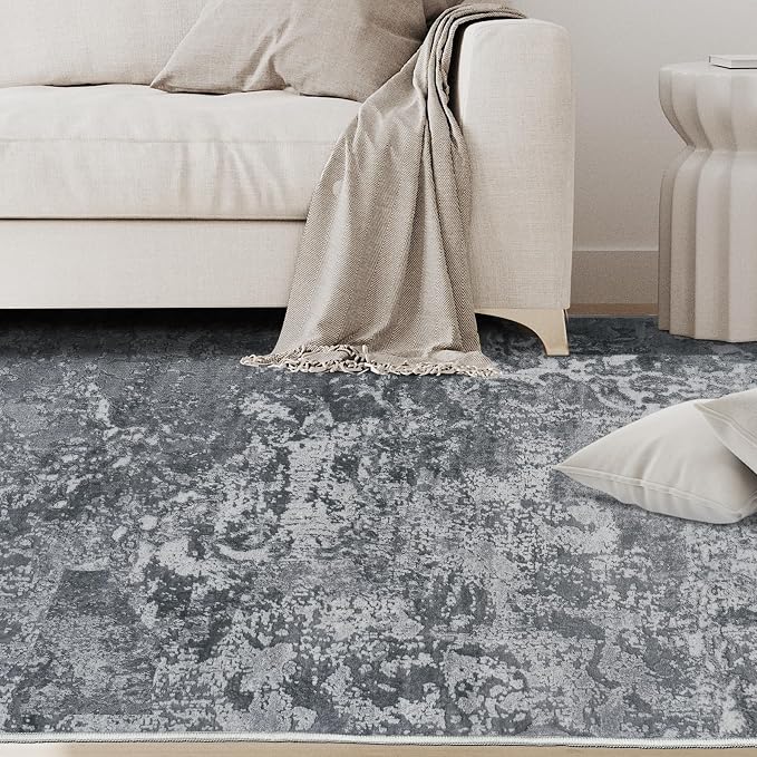 Aelenmu 6x9 Area Rugs for Living Room Washable Bedroom Dining Room Black | - Image 9