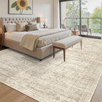 Soalmost 10x14 Area Rugs for Living Room Washable Rug Non-Slip Beige | Large - Image 9