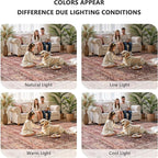 6x9 Area Rugs - Washable Vintage Retro Living Room Rug, Soft Ultra Thin Non - Image 7