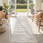2x8 Runner Rug Non Slip, Washable Hallway Runner Rug, Taupe | Neutral Rugs - Image 3