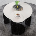 GDFStudio Round Nesting Coffee Table Set of 2, Modern Wooden Accent Side Table - Image 4