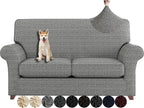 ZNSAYOTX 3 Piece Loveseat Covers by ZNSAYOTX