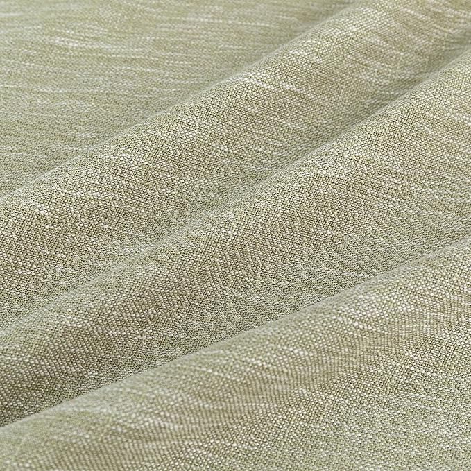 MYSKY HOME Sage Green Sheer Curtains Short Window Treatment Panels Light - Image 6