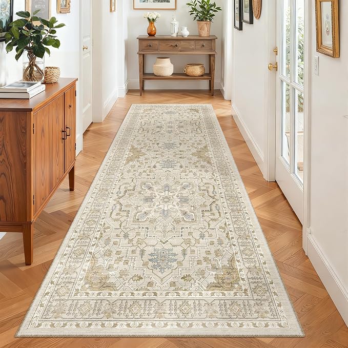 Madane Hallway Runner 3x8, Kitchen Rugs Washable Entry Rug, Soft Low-Pile - Image 2