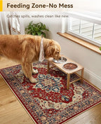 RELEANY Washable Area Rug, Small 2'x3', Water Repellent, Pet Friendly, Vintage - Image 2