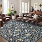 GarveeHome Area Rugs 8x10 for Living Room, Floral Large Washable Rug Soft Non - Image 8