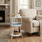 YEAKOO Vintage Small Round Side Table, 3-Tier Slim Waist Circular End Table - Image 2