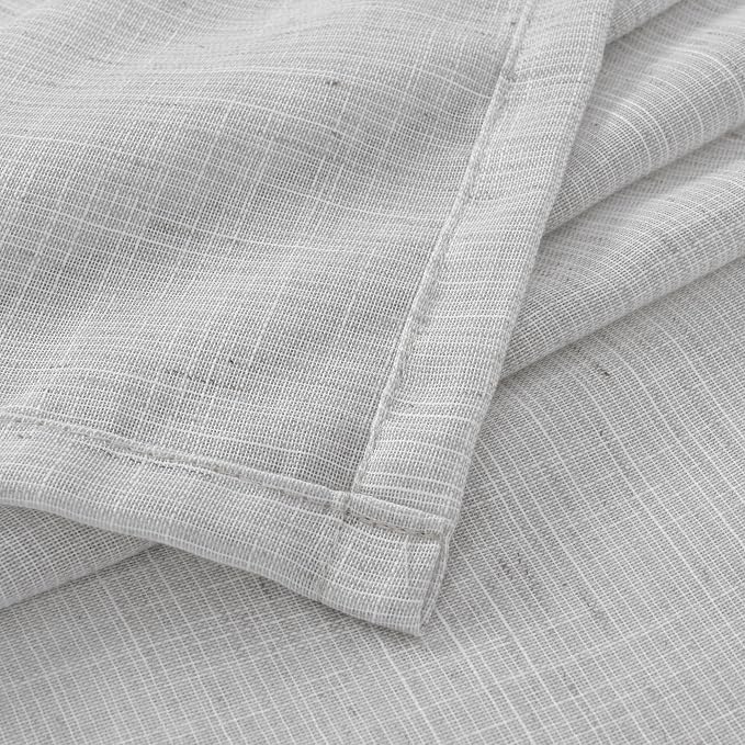 BGment Light Grey Linen Curtains 40 Inch Length - Image 8