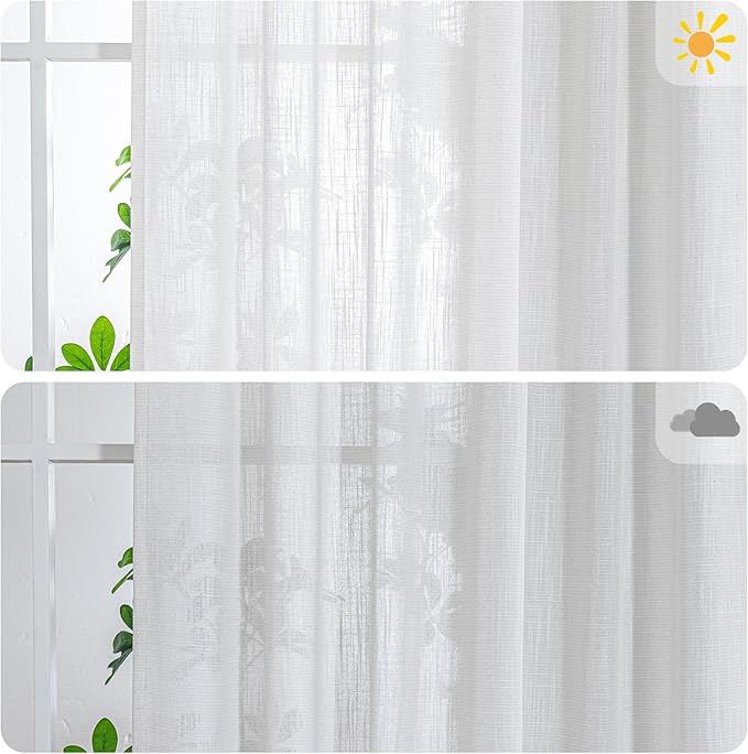 MYSKY HOME 90 Inch Natural Curtains - Image 3