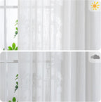 MYSKY HOME Natural Linen White Curtains 84 Inches Long, Semi Sheer Soft Cotton - Image 3