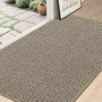 BEQHAUSE Dirt Trapper Door Mat 36" x 60", Non-Slip Washable, Light Beige | by BEQHAUSE