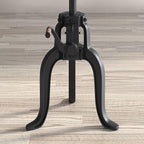 Jofran Global Archive Industrial Iron Crank Accent Table, Natural and Black - Image 4