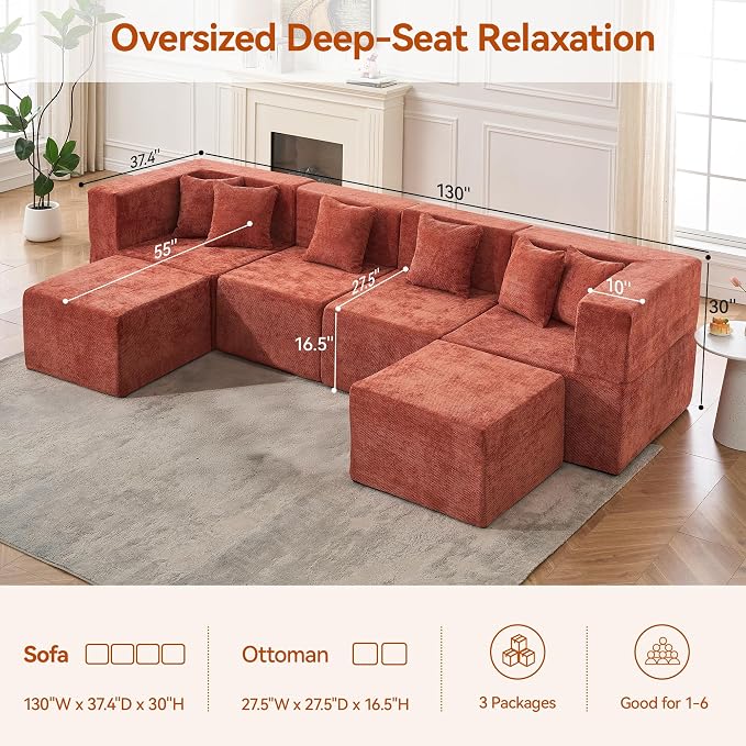 MONVANE Modular Sectional Cloud Couch - Image 3