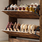 BORNOON Shoe Cabinet with 2 Flip Drawers, Slim Narrow Shoe Storage Cabinet - Image 6