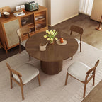 Round Dining Table for 4, Modern Farmhouse Kitchen Table, 47 Inch Small Circle - Image 3