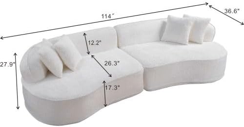 Compressed C-Shaped Sectional Sofa, 2-Box Easy Delivery, No Tools Assembly - Image 2