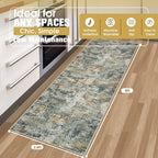Runner Rugs for Hallways Kitchen 2.6x8 Non Slip Washable Multi Color | Modern - Image 2