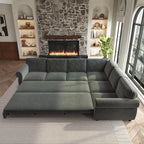 118" L-Shaped Sleeper Couch Bed - Image 9