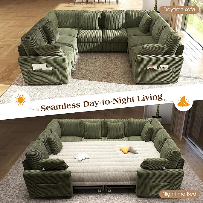 Ihanherry 8-Seater Large Sectional Sofa Bed - Image 3