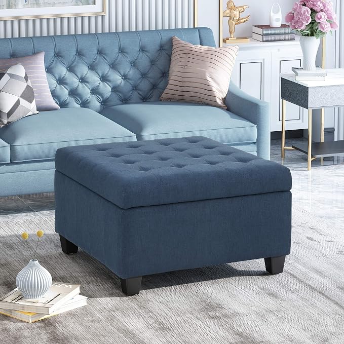Christopher Knight Home Hedda Tufted Fabric Storage Ottoman - Image 2