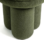 Furniture of America Rami Modern 18-inch Mushroom-Shape Upholstered Ottoman - Image 8