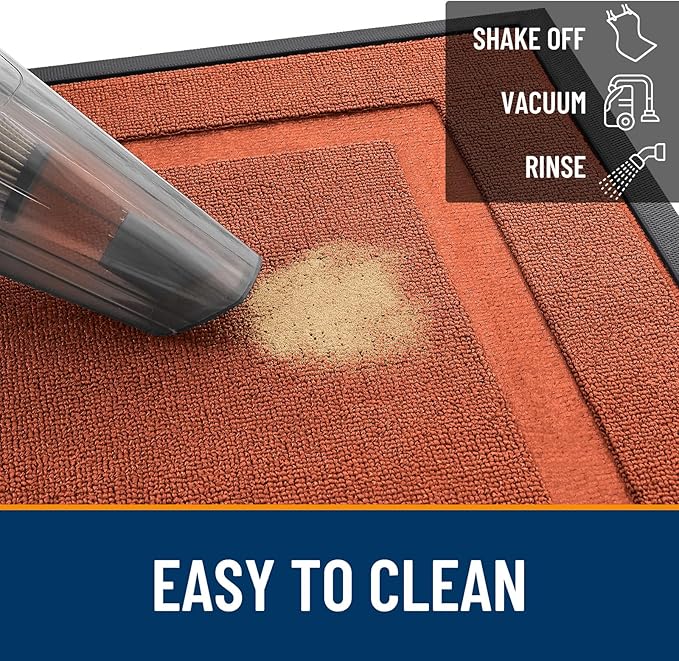 OLANLY Front Door Mat Outside 47x23, All-Season Heavy-Duty Rubber Doormat | - Image 5