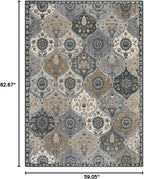 Lahome Moroccan Washable Area Rug, 5x7 Rugs - Image 2