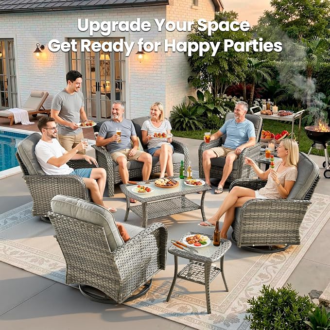 Weaxty 8 Pieces Outdoor Patio Furniture Sets - Image 9