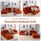 MAXYOYO 129.5" Modular Sectional Sofa Couch, U Shaped Modern Cloud Couch - Image 3