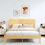 BOSRII 12in High Solid Bamboo Wood Platform Full Size Bed Frame by FORYOURBETTERSLEEP