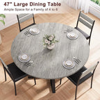 Jocoevol Round Dining Table for 4, Kitchen Dining Room Circle Dinner Pedestal - Image 7