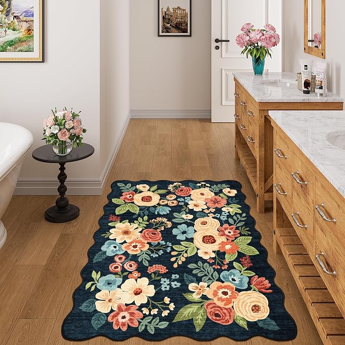 DUKINO 3x4 Rug, Non Slip Floral Washable Area Rug - Image 7