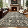 GarveeHome Area Rugs 8x10 for Living Room, Floral Large Washable Rug Soft Non by GarveeHome