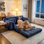 Homkdom Convertible Loveseat Sleeper, Space-Saving Folding Sofa Bed - Image 6