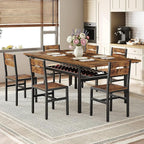 RALGEND 7-Piece Dining Table Set, Industrial Style Kitchen Set - Image 2
