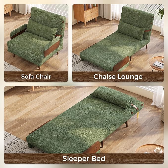 JASIWAY Convertible Sleeper Chair Bed - Image 4