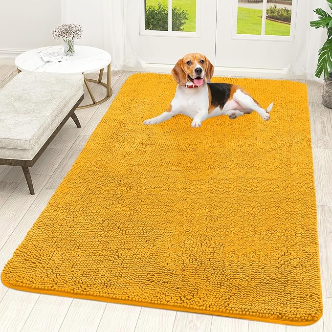 OLANLY Dog Door Mat for Muddy Paws 59x35, Super Absorbent Chenille Mud Mat | by OLANLY