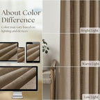 Brown Pleated Linen Light Filtering Curtains 96 Inches Long - Image 4
