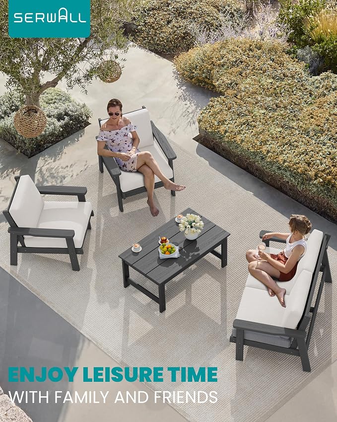 SERWALL HDPE Patio Furniture Set - Image 9