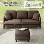 Welzona 83" Couches for Living Room, Teddy Sofa Couch - Image 3