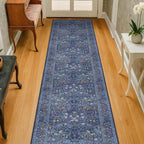 Dark Blue Washable 2x7 Runner Rug Non Slip - Image 6