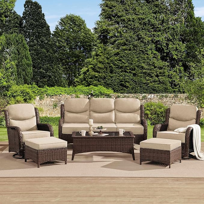 HILLGA Luxury High Back Patio Furniture Set by HILLGA
