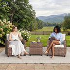 GarveeHome 3-Piece Outdoor Wicker Sofa Set, PE Rattan Patio Furniture - Image 7