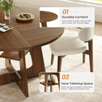 GRUSIGN 5-Piece Round Dining Table Set - Image 3